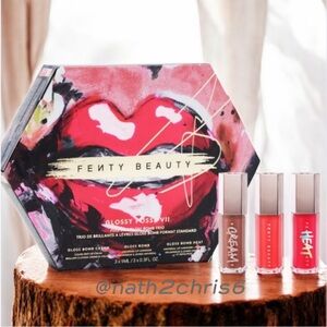 Fenty Beauty Glossy Posse VII  Standard Size Glossy Bomb Trio Lmt. Ed. NIB